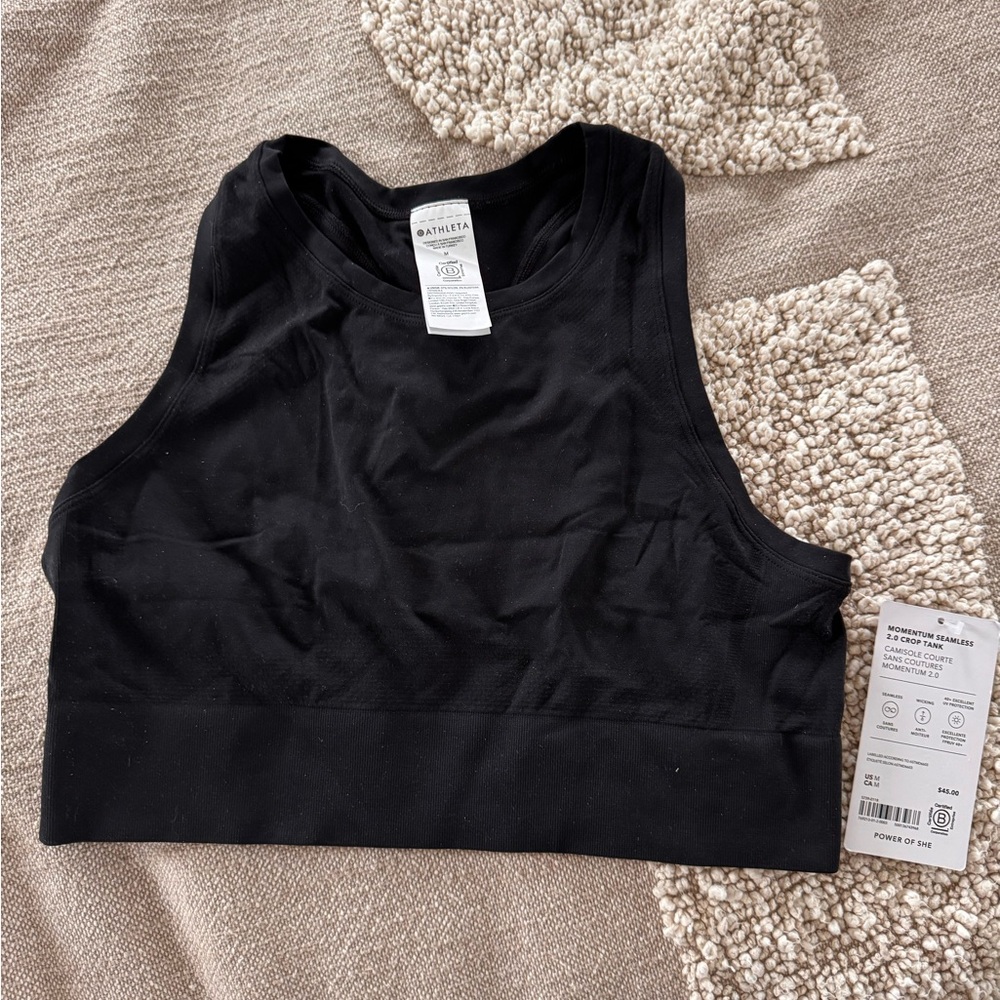 Black Athleta Cropped Bra top